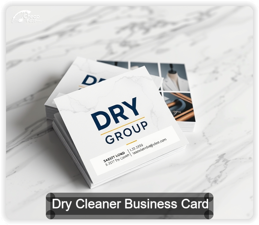 Dry Cleaner business card design sample