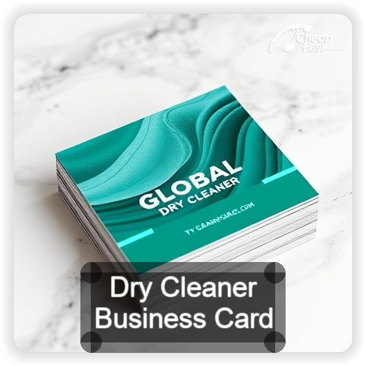 Dry Cleaner business card design sample
