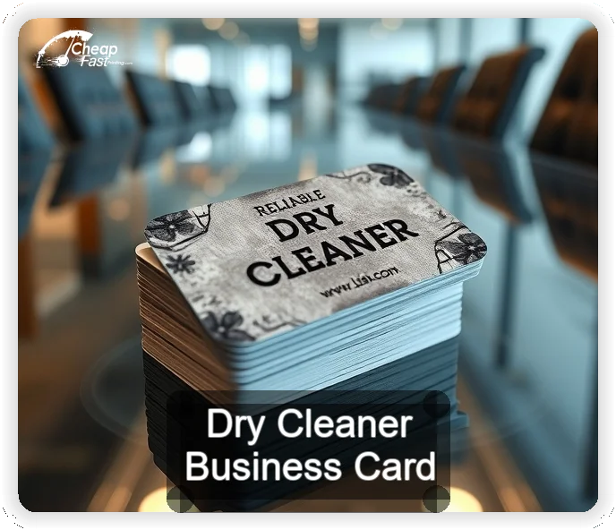 Dry Cleaner business card design sample