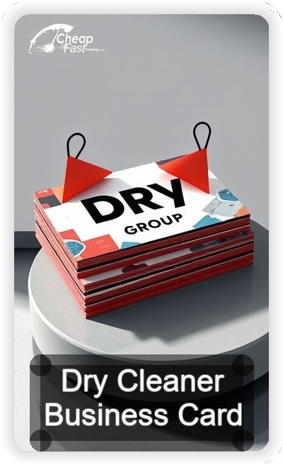 Dry Cleaner business card design sample