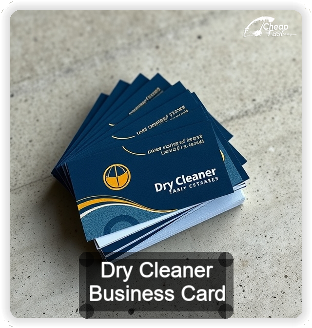 Dry Cleaner business card design sample