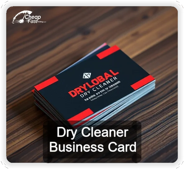 Dry Cleaner business card design sample