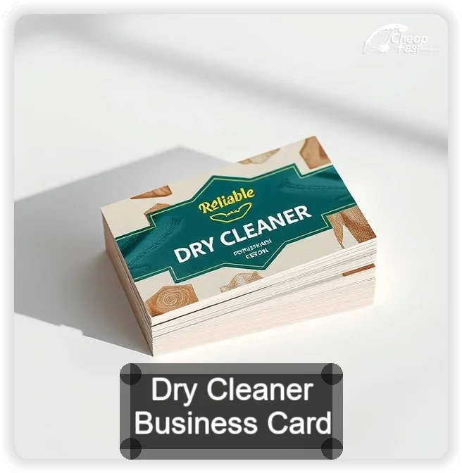 Dry Cleaner business card design sample