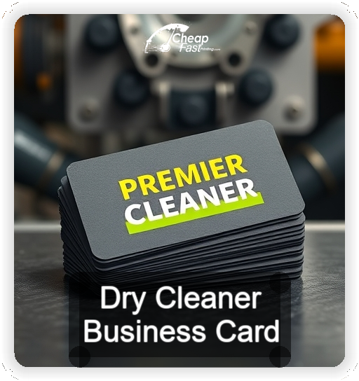 Dry Cleaner business card design sample