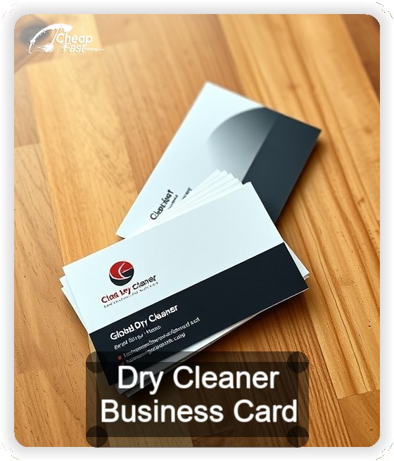 Dry Cleaner business card design sample