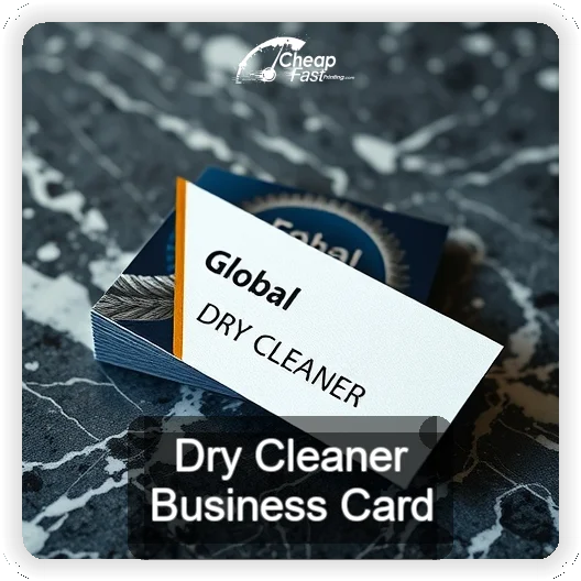 Dry Cleaner business card design sample