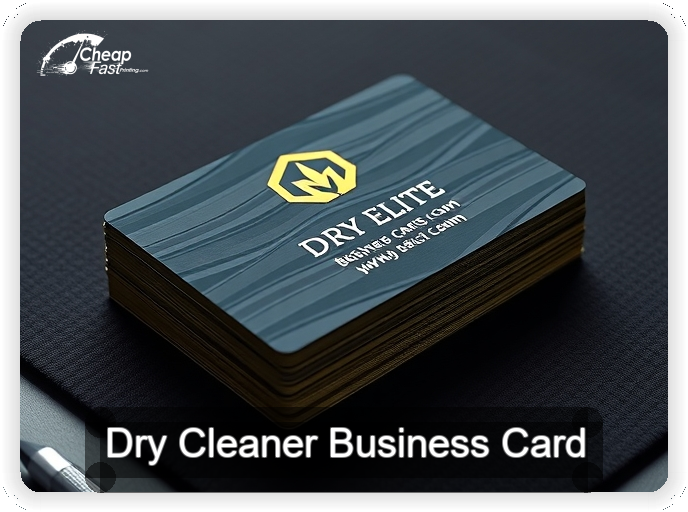 Dry Cleaner business card design sample