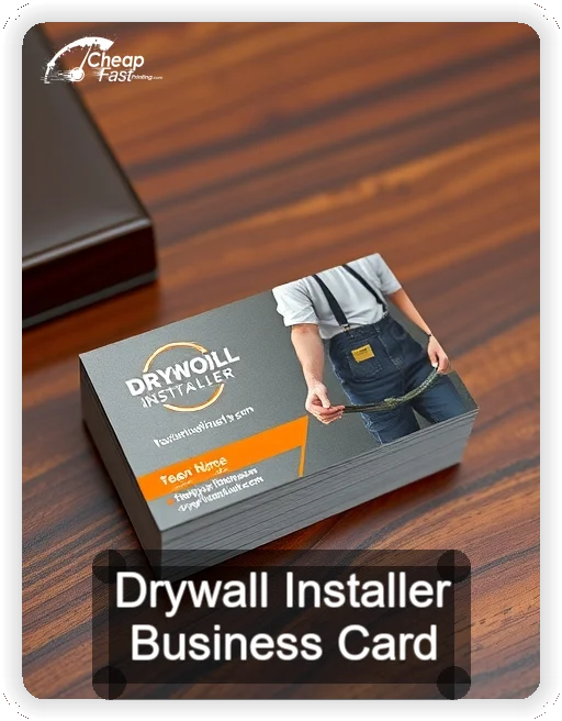 Drywall Installer business card design sample