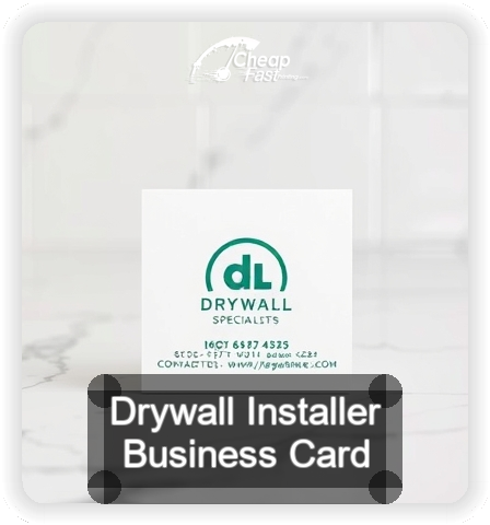 Drywall Installer business card design sample