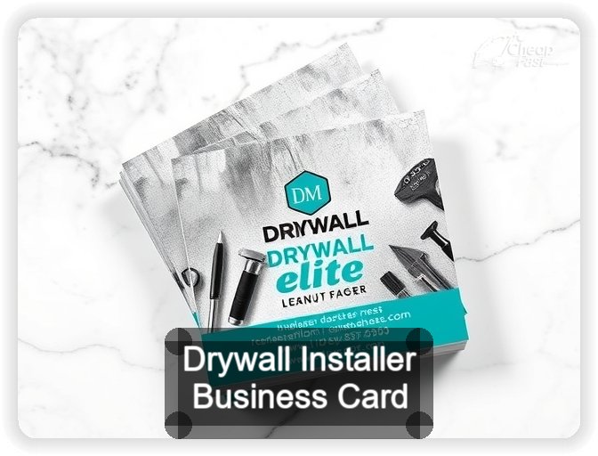 Drywall Installer business card design sample