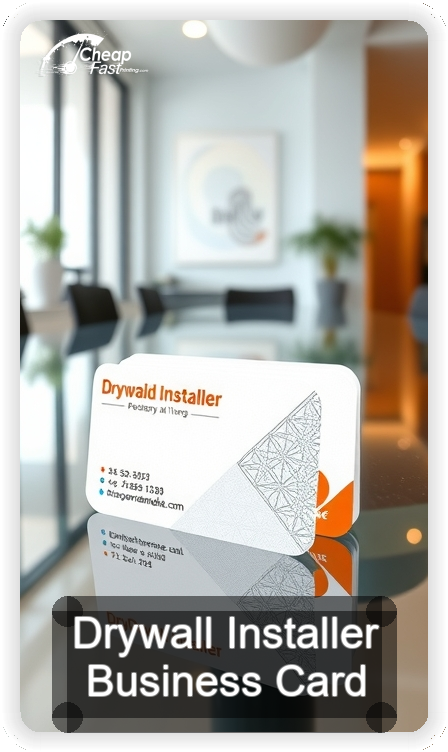 Drywall Installer business card design sample