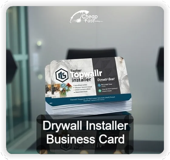 Drywall Installer business card design sample