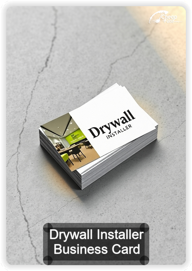 Drywall Installer business card design sample