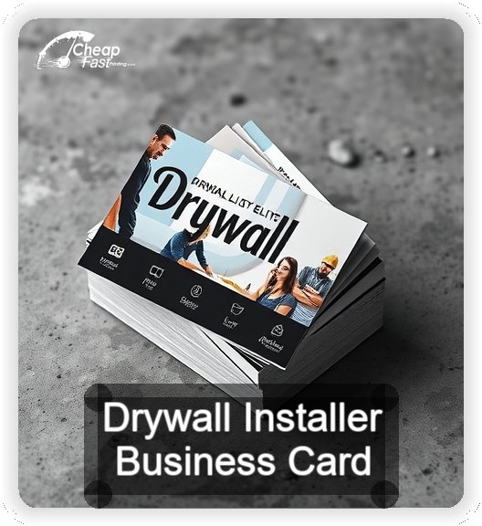 Drywall Installer business card design sample