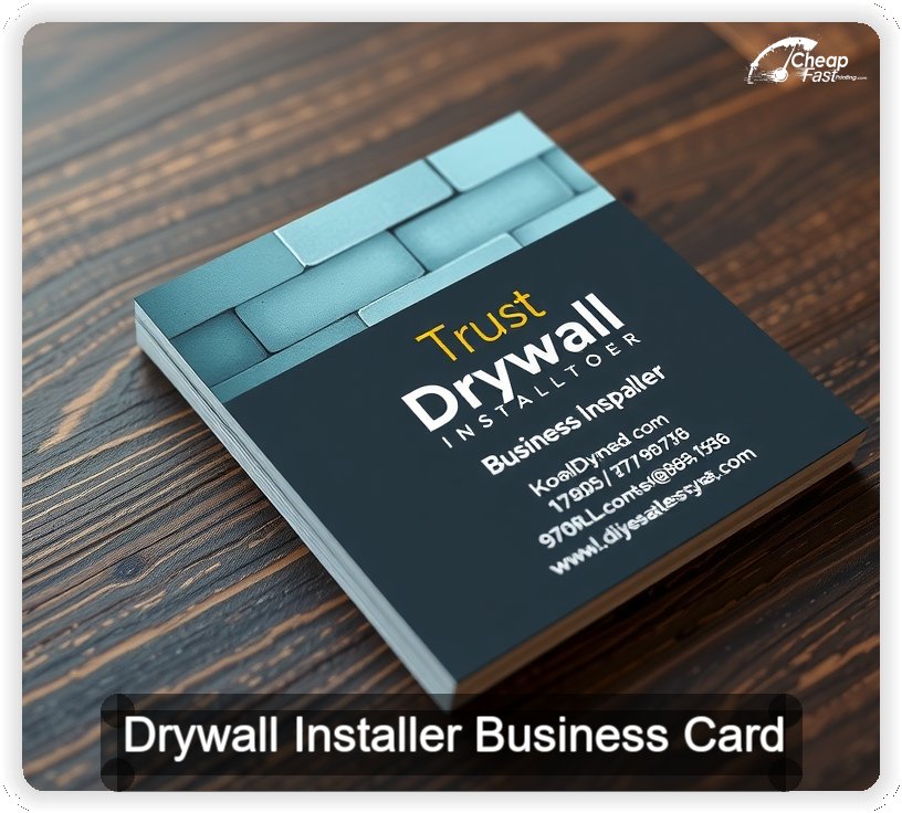 Drywall Installer business card design sample