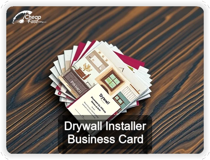 Drywall Installer business card design sample
