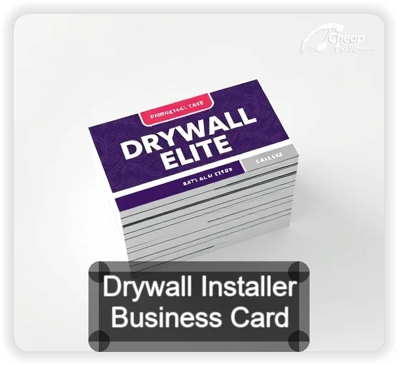 Drywall Installer business card design sample