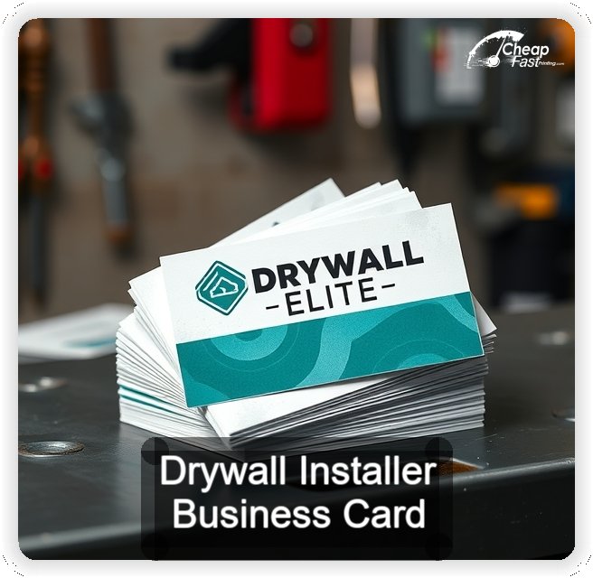 Drywall Installer business card design sample