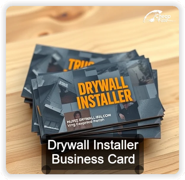 Drywall Installer business card design sample
