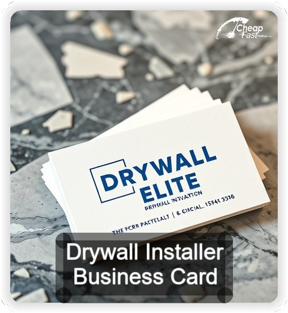 Drywall Installer business card design sample