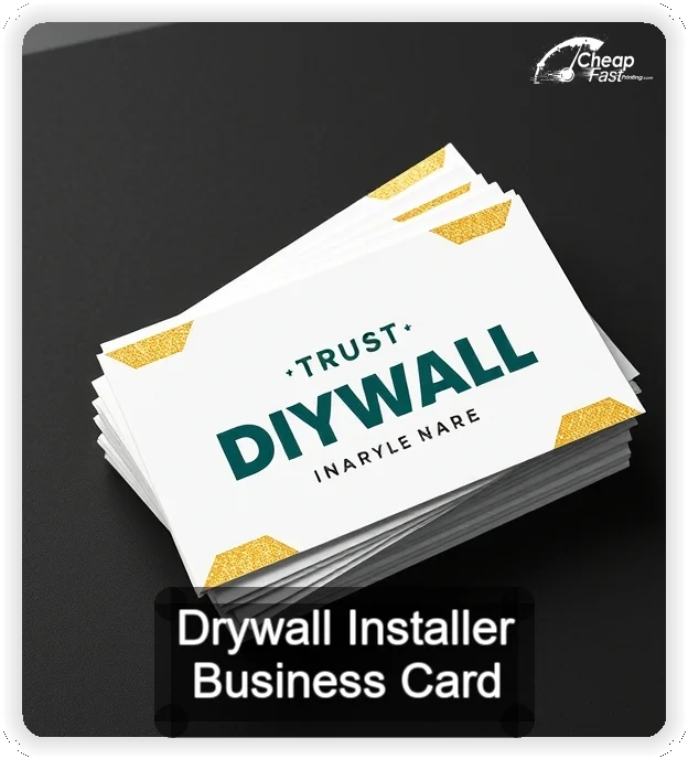 Drywall Installer business card design sample