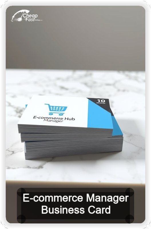 E Commerce Manager business card design sample