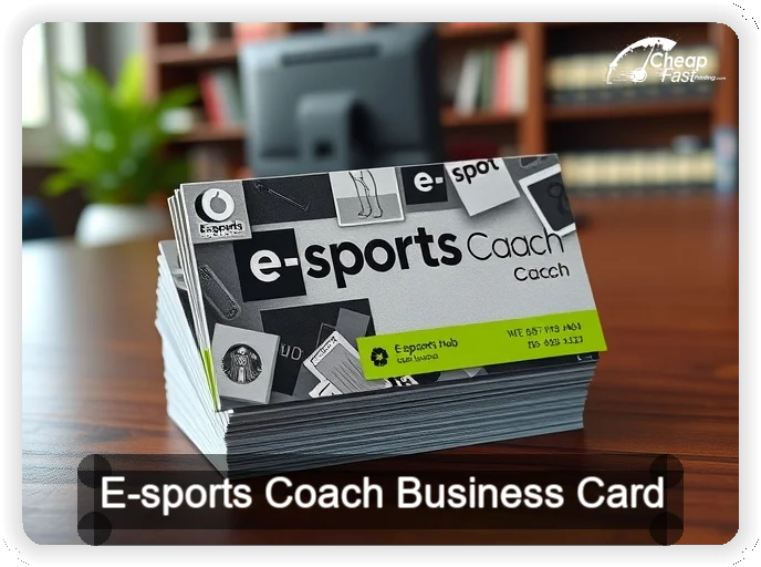 E Sports Coach business card design sample