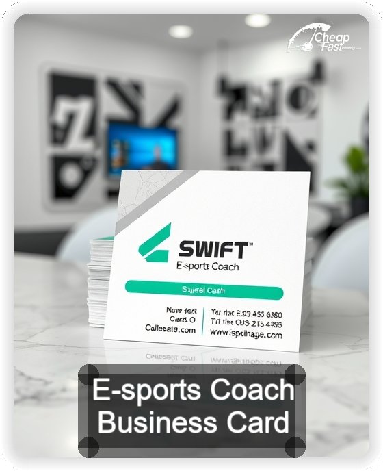 E Sports Coach business card design sample