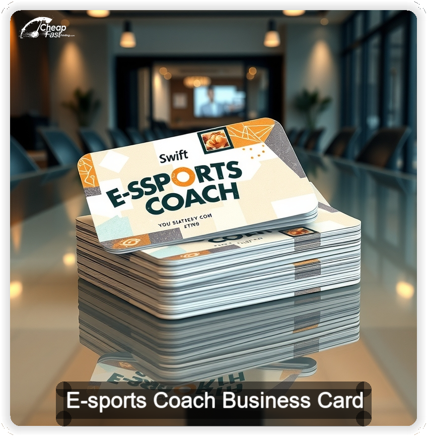 E Sports Coach business card design sample