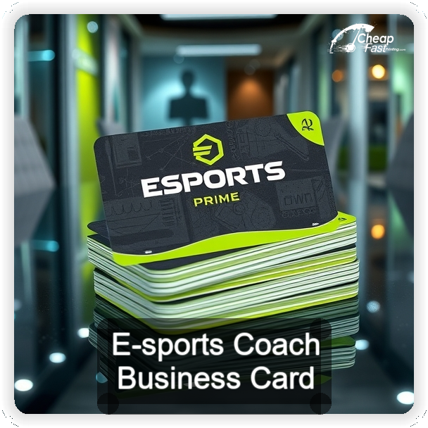 E Sports Coach business card design sample
