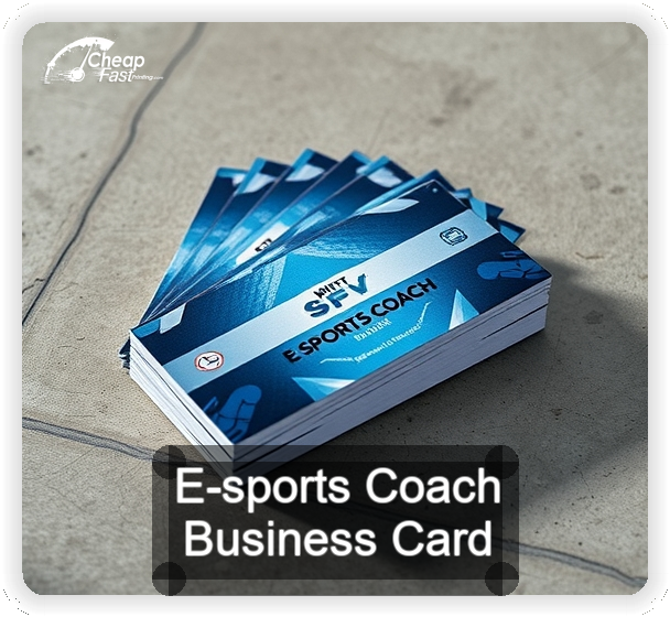 E Sports Coach business card design sample