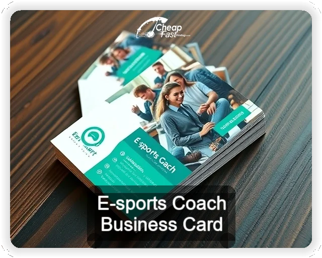 E Sports Coach business card design sample
