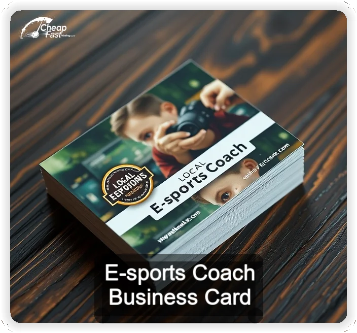 E Sports Coach business card design sample