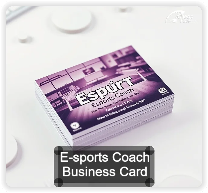 E Sports Coach business card design sample
