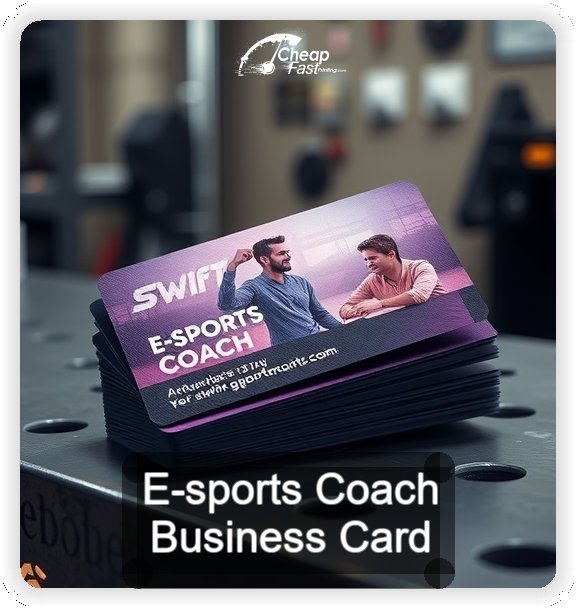 E Sports Coach business card design sample