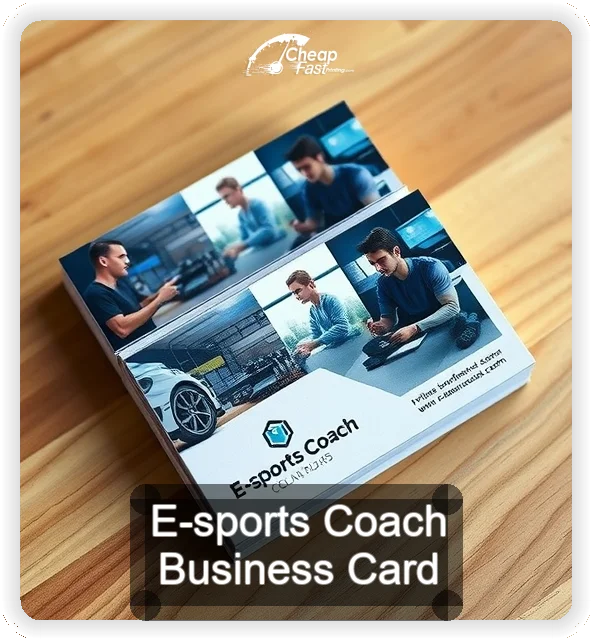 E Sports Coach business card design sample