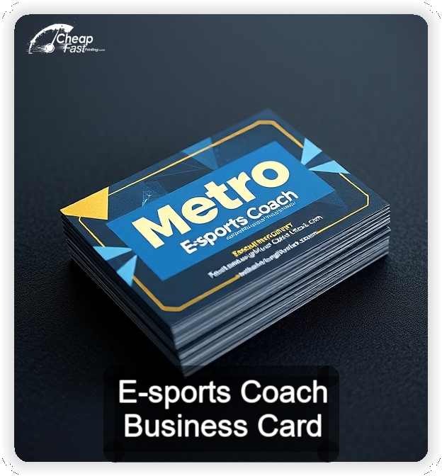 E Sports Coach business card design sample