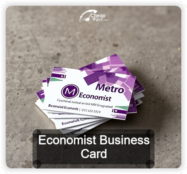 Economist business card design sample
