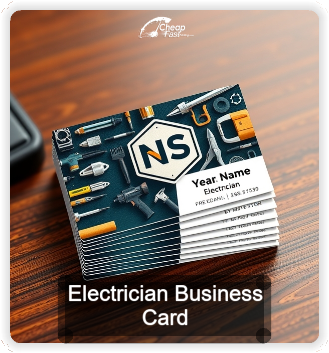 Electrician business card design sample
