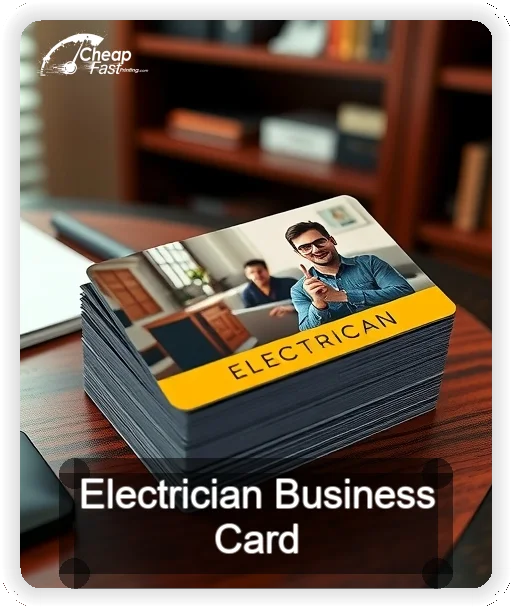 Electrician business card design sample