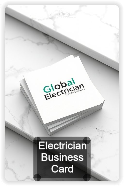 Electrician business card design sample