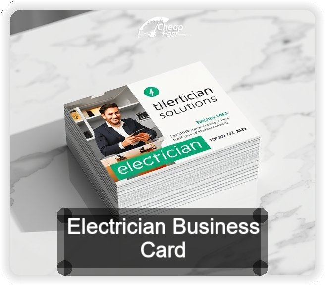 Electrician business card design sample