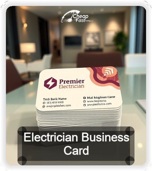 Electrician business card design sample