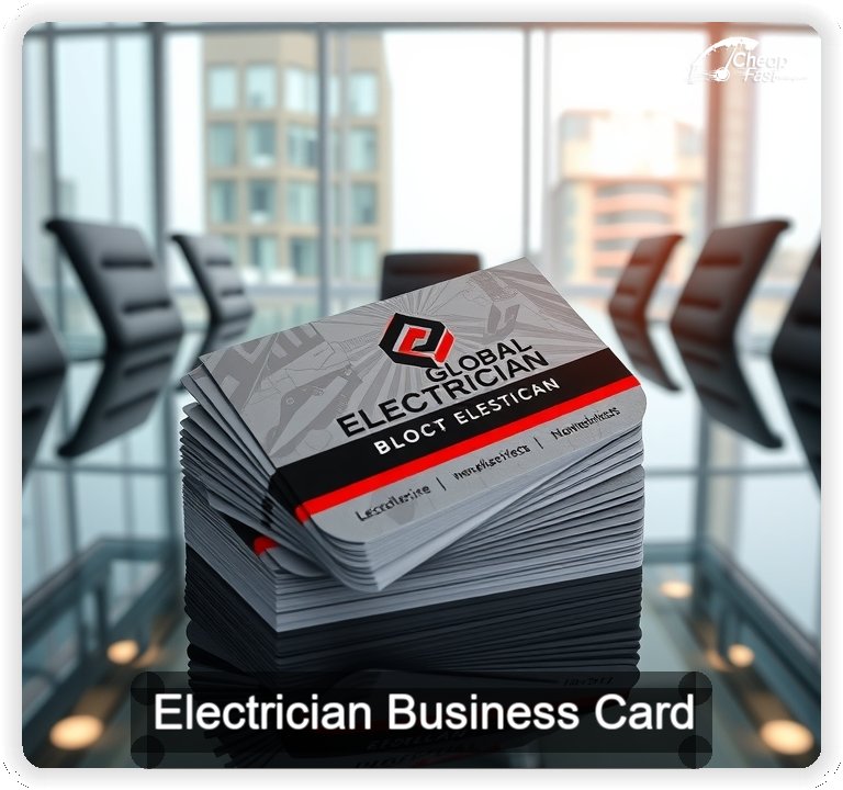 Electrician business card design sample