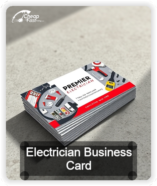 Electrician business card design sample
