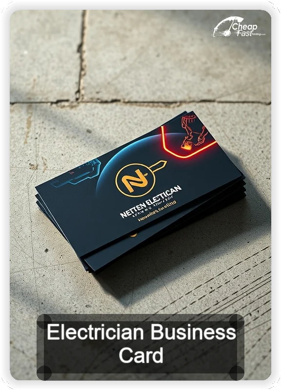 Electrician business card design sample
