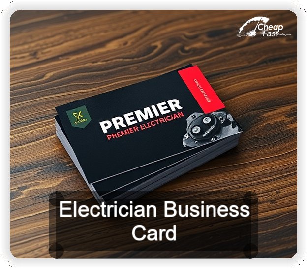 Electrician business card design sample