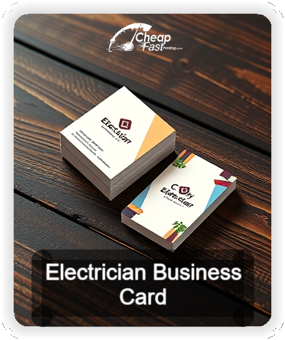 Electrician business card design sample