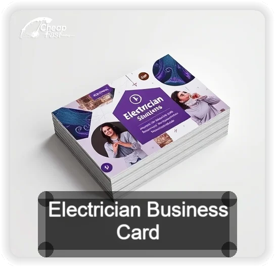 Electrician business card design sample