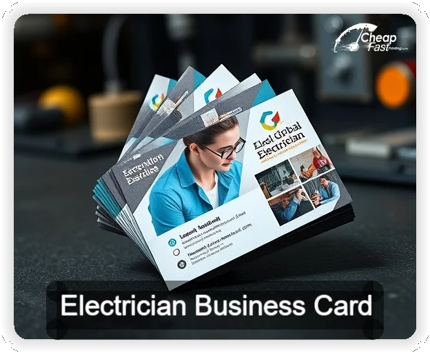 Electrician business card design sample